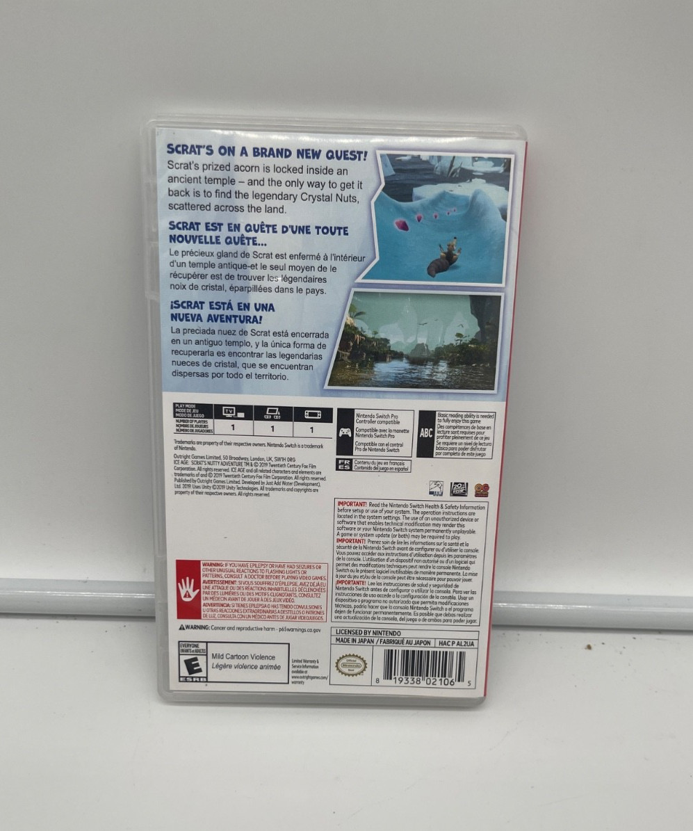 Outright Games Ice Age: Scratt’s Nutty Adventure (Nintendo Switch) case cartridg