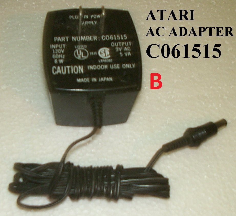 ATARI AC Adapter CO17945, CO61515, CO61636, CO-70042-011, tested good