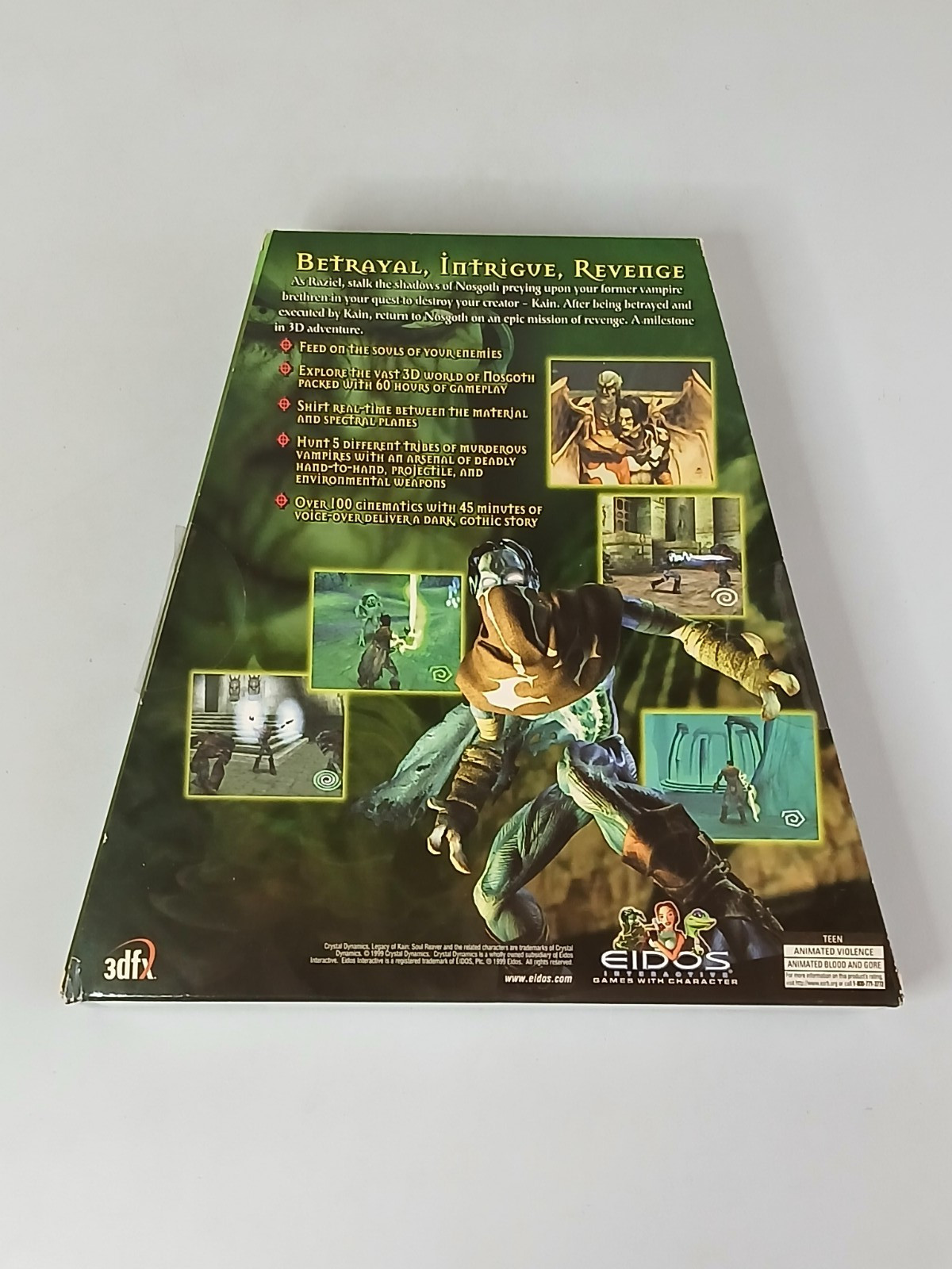 EIDOS Legacy of Kain Soul Reaver 1999 PC Game CD-ROM Trapezoid Big Box Complete