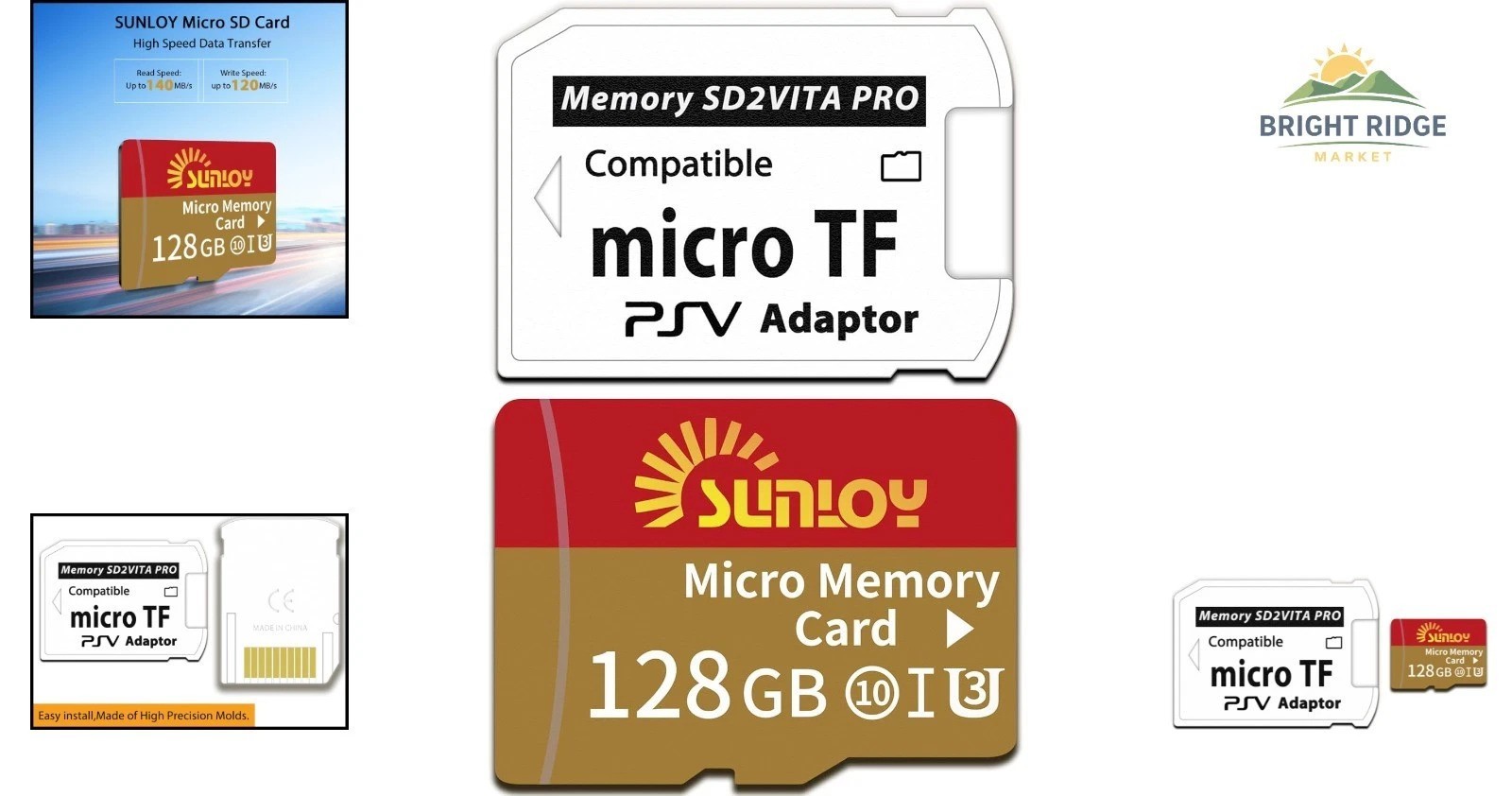 128GB Memory Card Adapter for PS Vita, Drop Proof and Temperature Proof Features