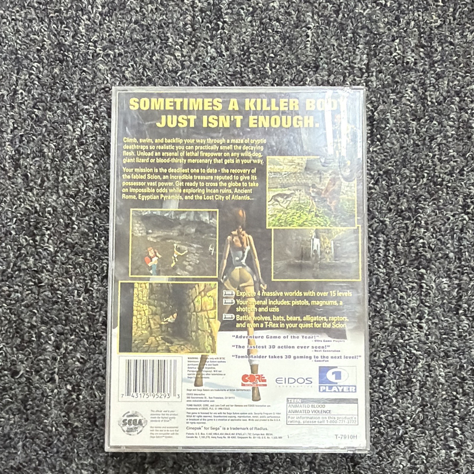 Eidos Tomb Raider (Sega Saturn) T-Teen Tomb Raider Series Video Game