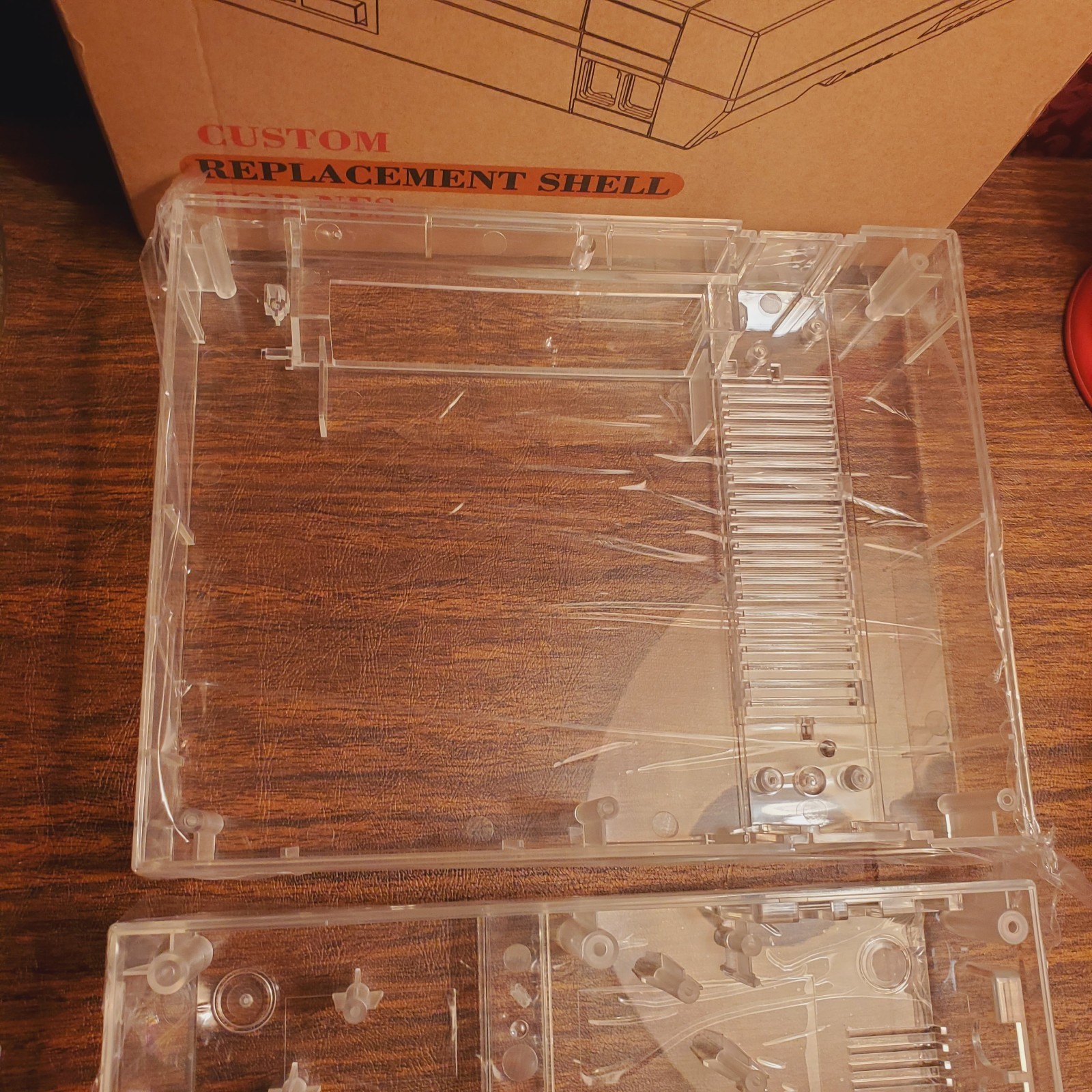 New Replacement Shell Case for NES TRANSPARENT CLEAR See Through ABS -SHELL ONLY