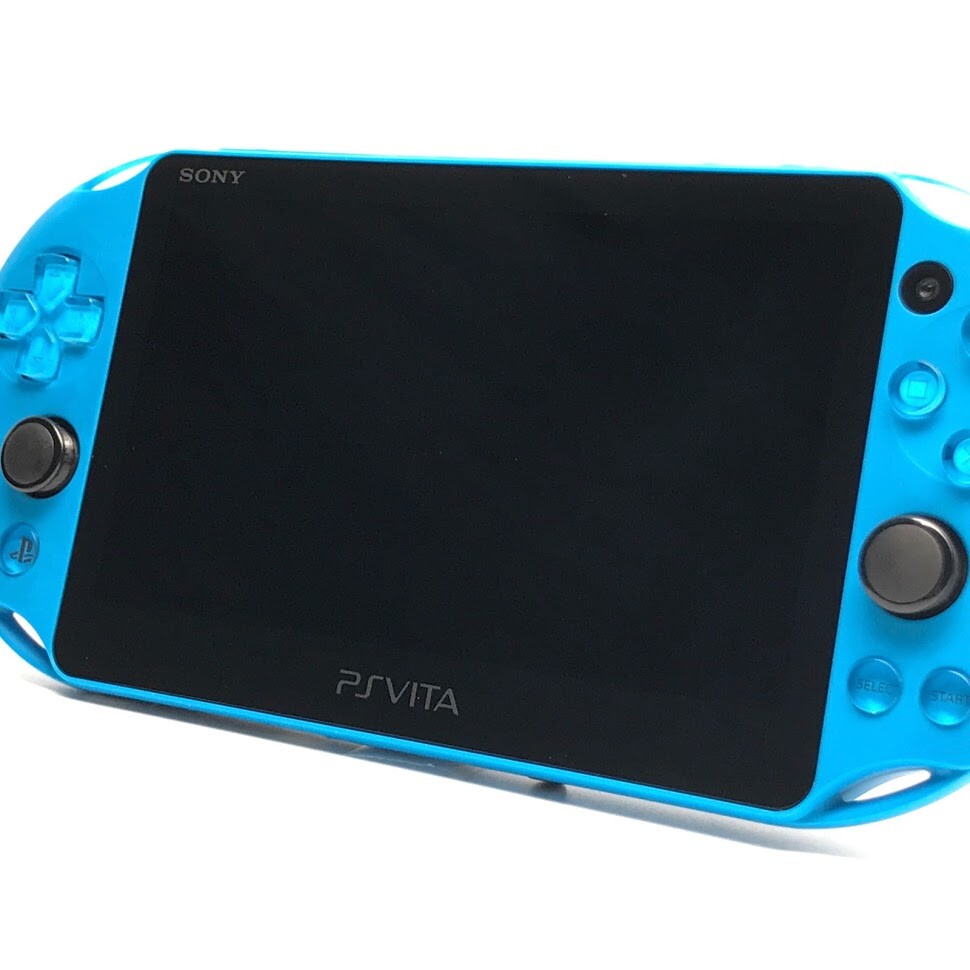 SONY PS Vita PCH-2000 Slim Aqua Blue Wi-Fi LCD w/ Charger “Excellent+”