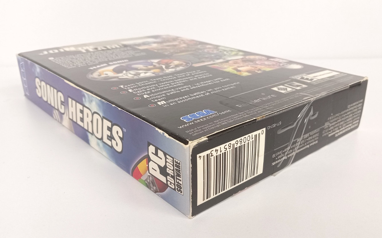 Sega Sonic Heroes (PC Game, 2004) – CIB Complete, Rare Big Box! – Free Ship!