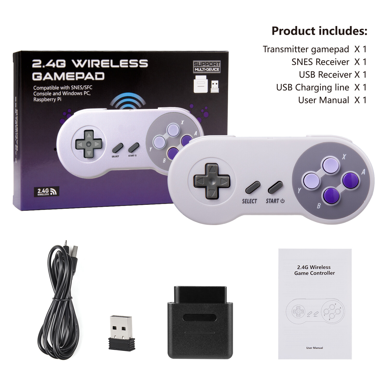 For Nintendo64 N64 USB Controller/ SNES Gamepad Joystick For PC MAC Raspberry Pi