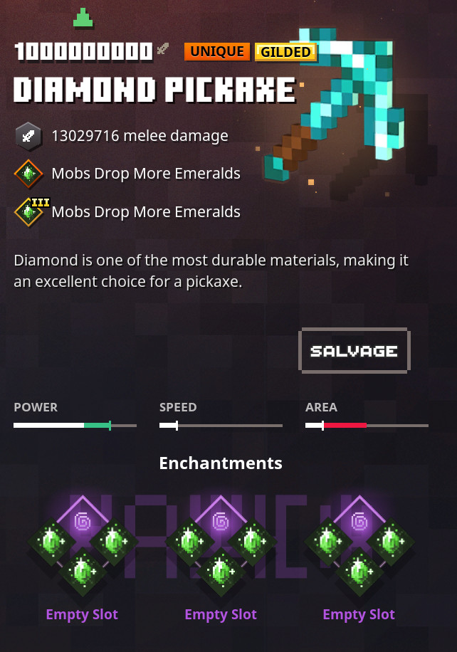 Minecraft Dungeons – MODDED Weapons And Armor Any Enchants Xbox/PS4/Switch/PC