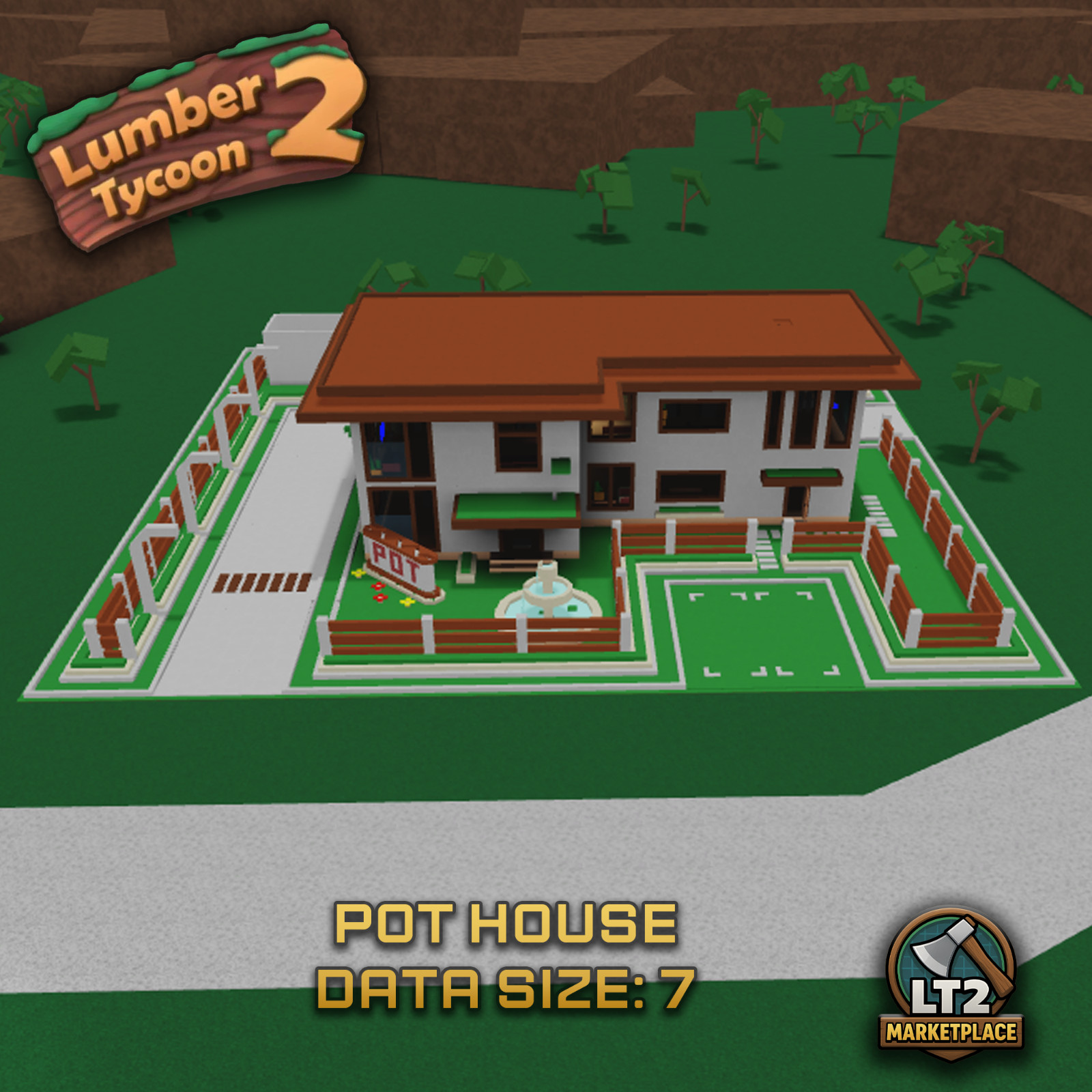 Lumber Tycoon 2 Pot House Base ⚡Fast Service + Discounts⚡