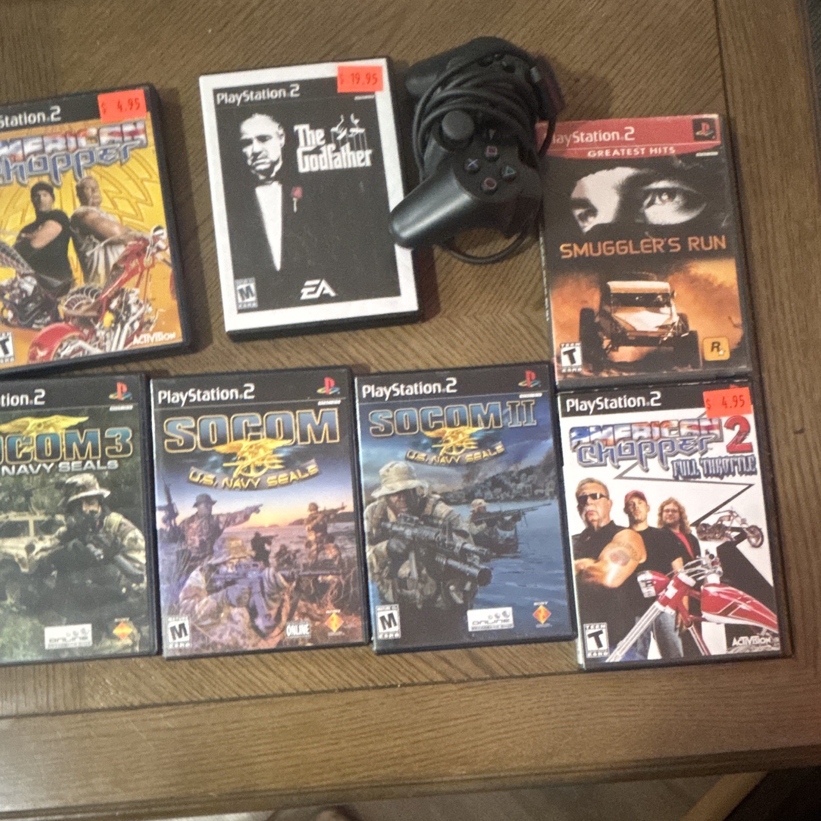 Sony PlayStation 2 PS2 Console w/ Wired Controller + Games Lot NTSC-U/C
