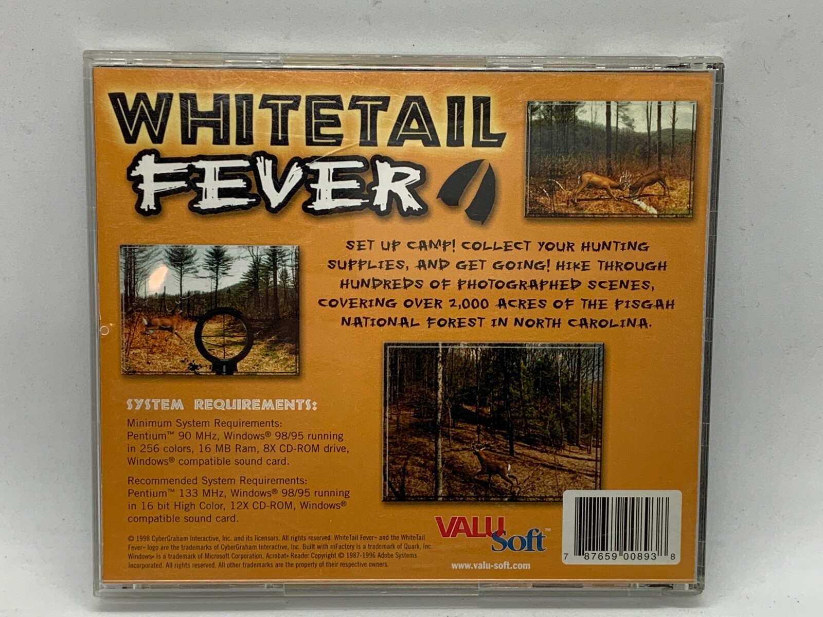 Lot Of 4 PC Shooting Games Whitetail Smoking Guns Delta Force Laura Croft Tomb
