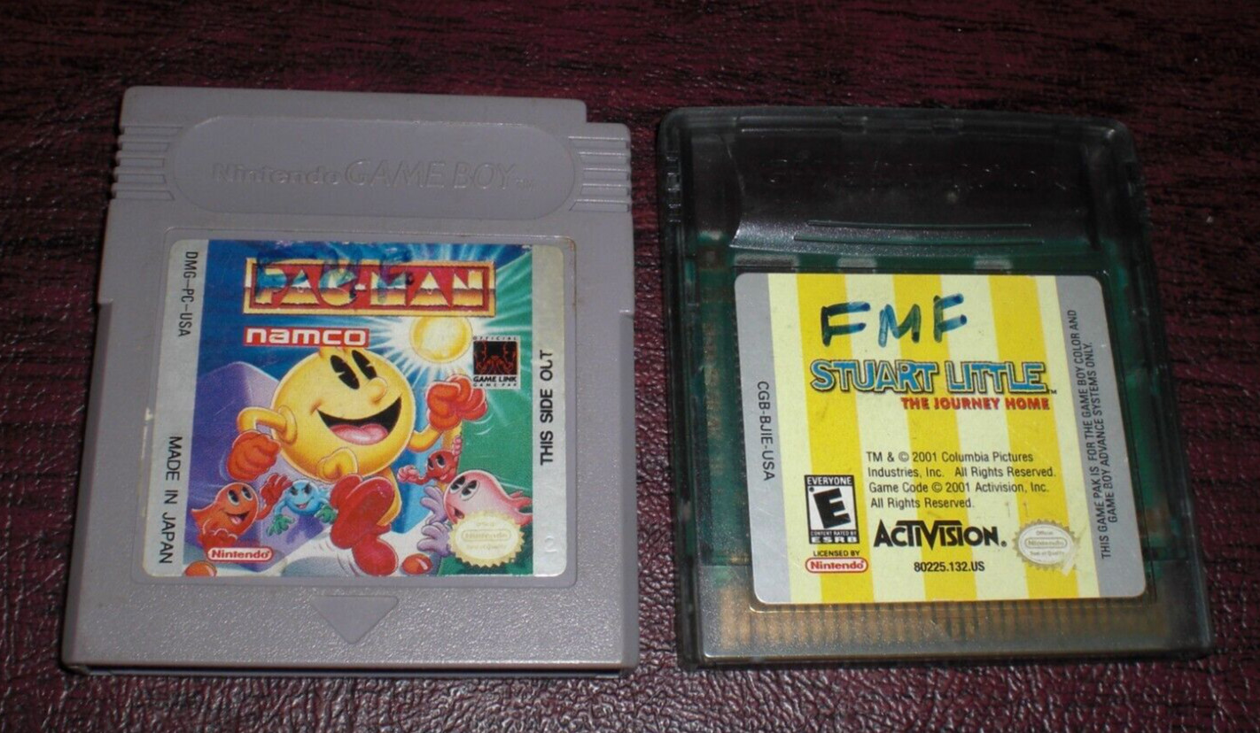Pac Man Namco Arcade Stuart Little The Journey Home Game Boy Color Advance GBA