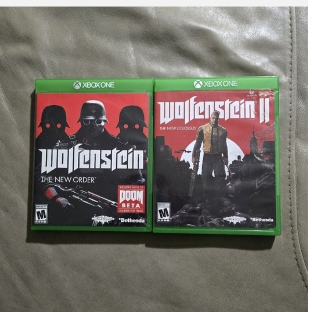 Microsoft Xbox One Wolfenstein The New Order + Wolfenstein II New Colossus Lot