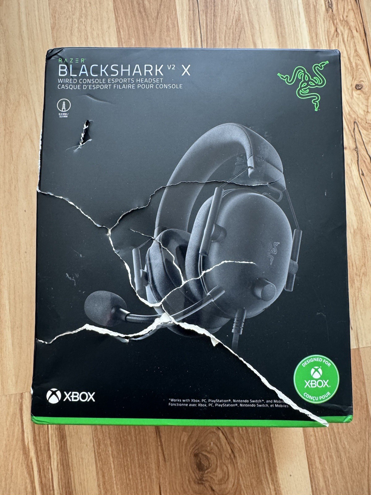 Razer Blackshark V2 X Wired Esports Gaming Headset (Black) – New Damaged Box