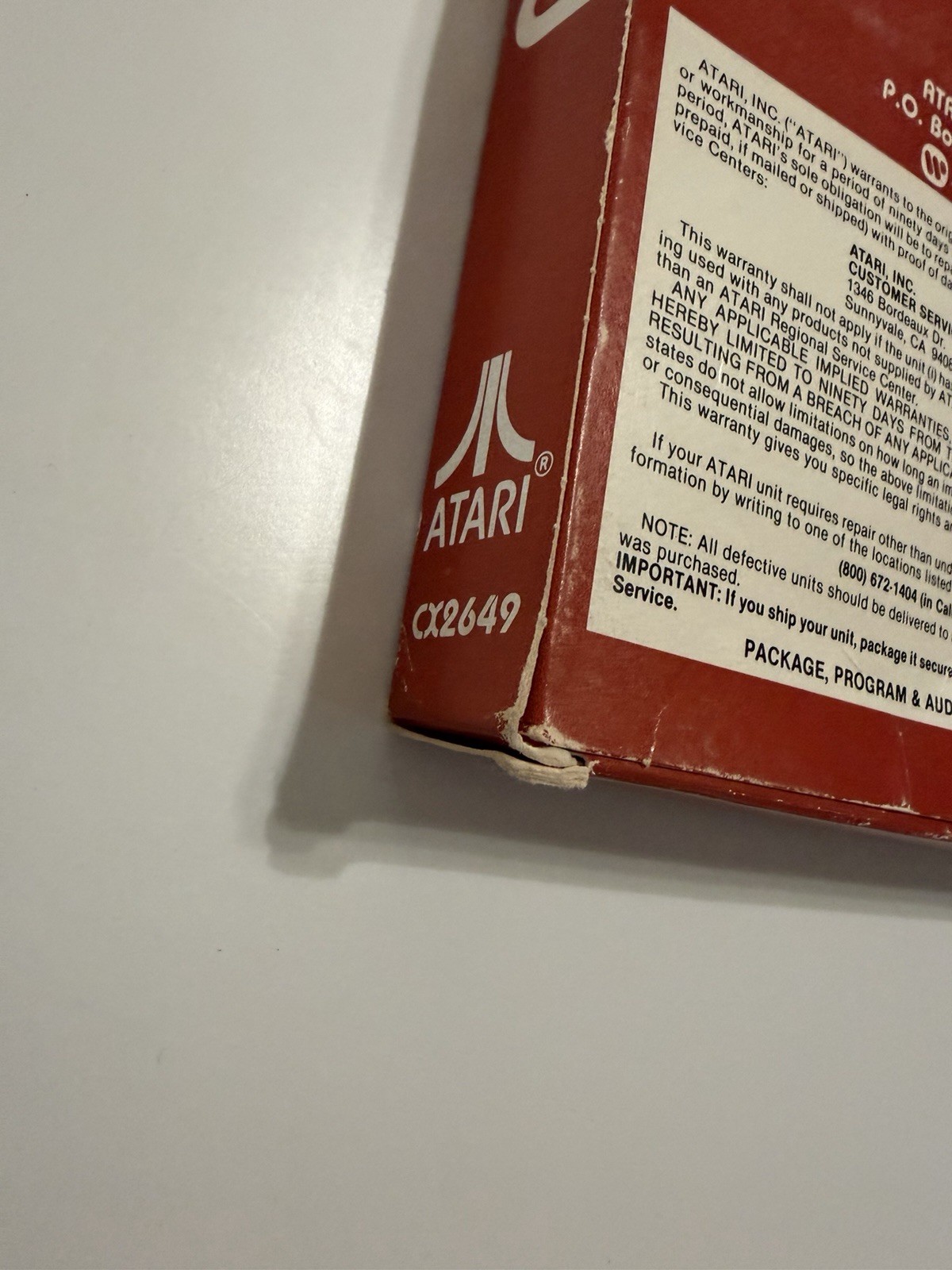Asteroids 1981 COMPLETE w/box, Manual And Game
