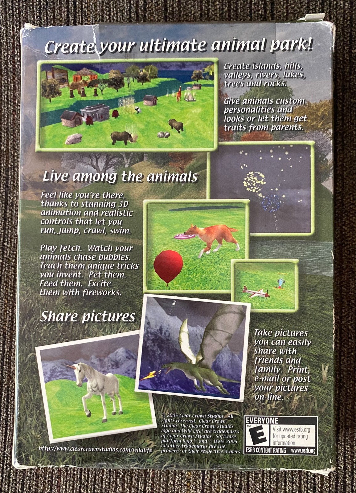 Wild Life! The Ultimate Animal Park Simulator PC Game 2005 Vintage