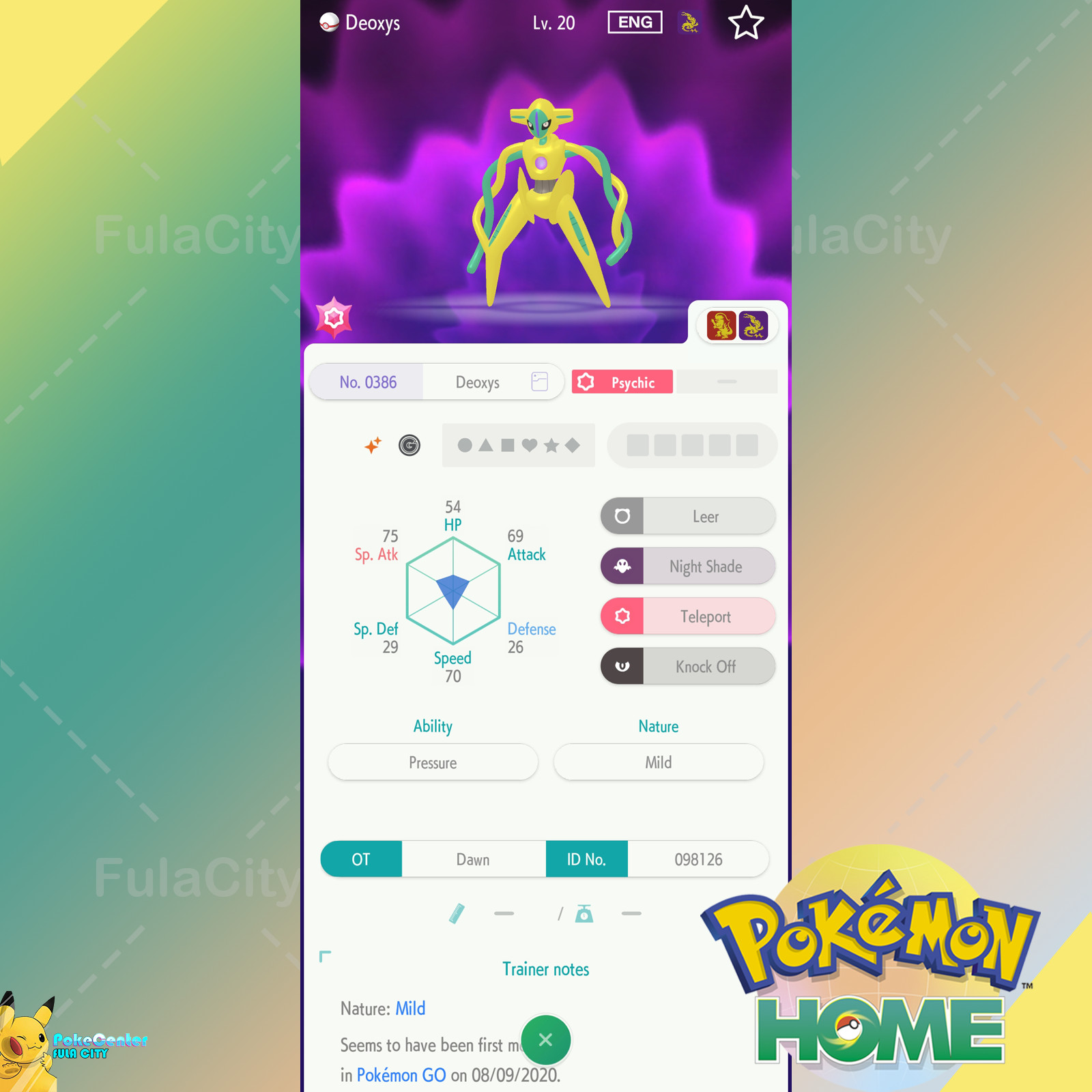 ✨ Shiny Deoxys 🟢Event from Pokemon G0 🟡 Pokemon HOME Trade🟢