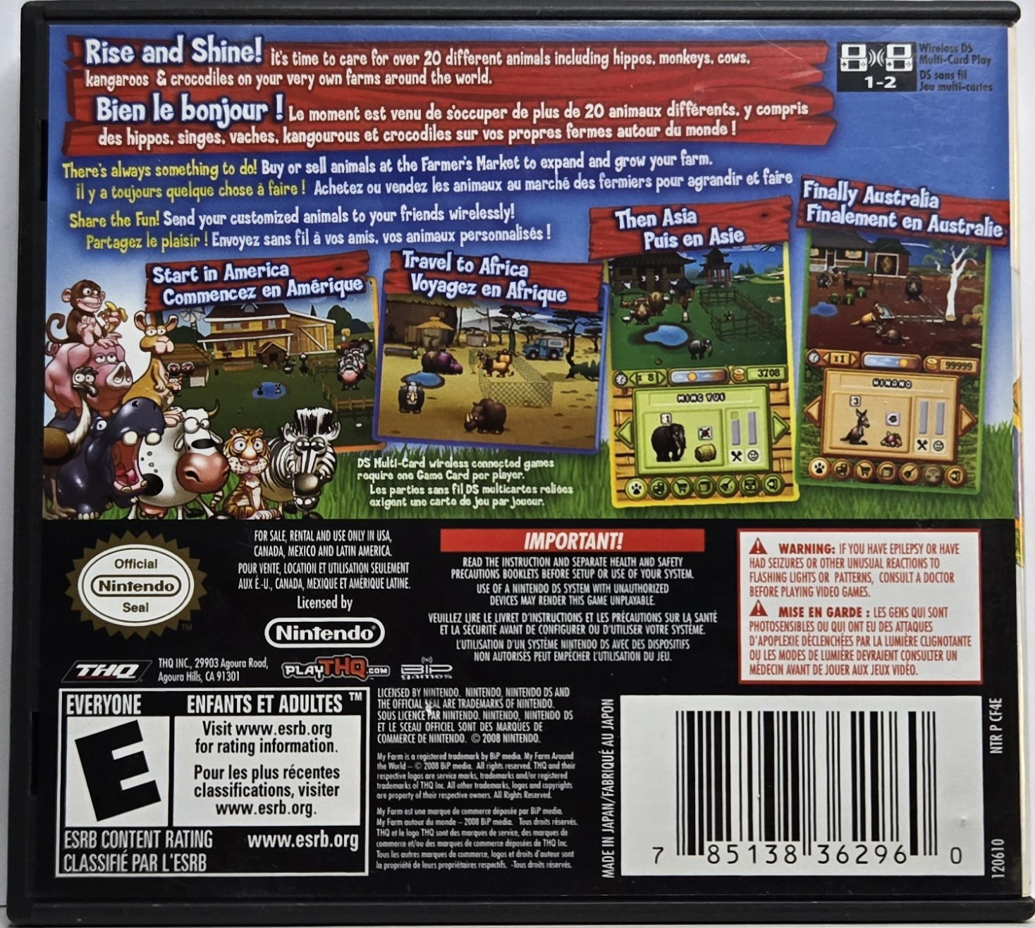 My Farm Around the World (Nintendo DS, 2009) CIB Tested Works Tracked Shipping