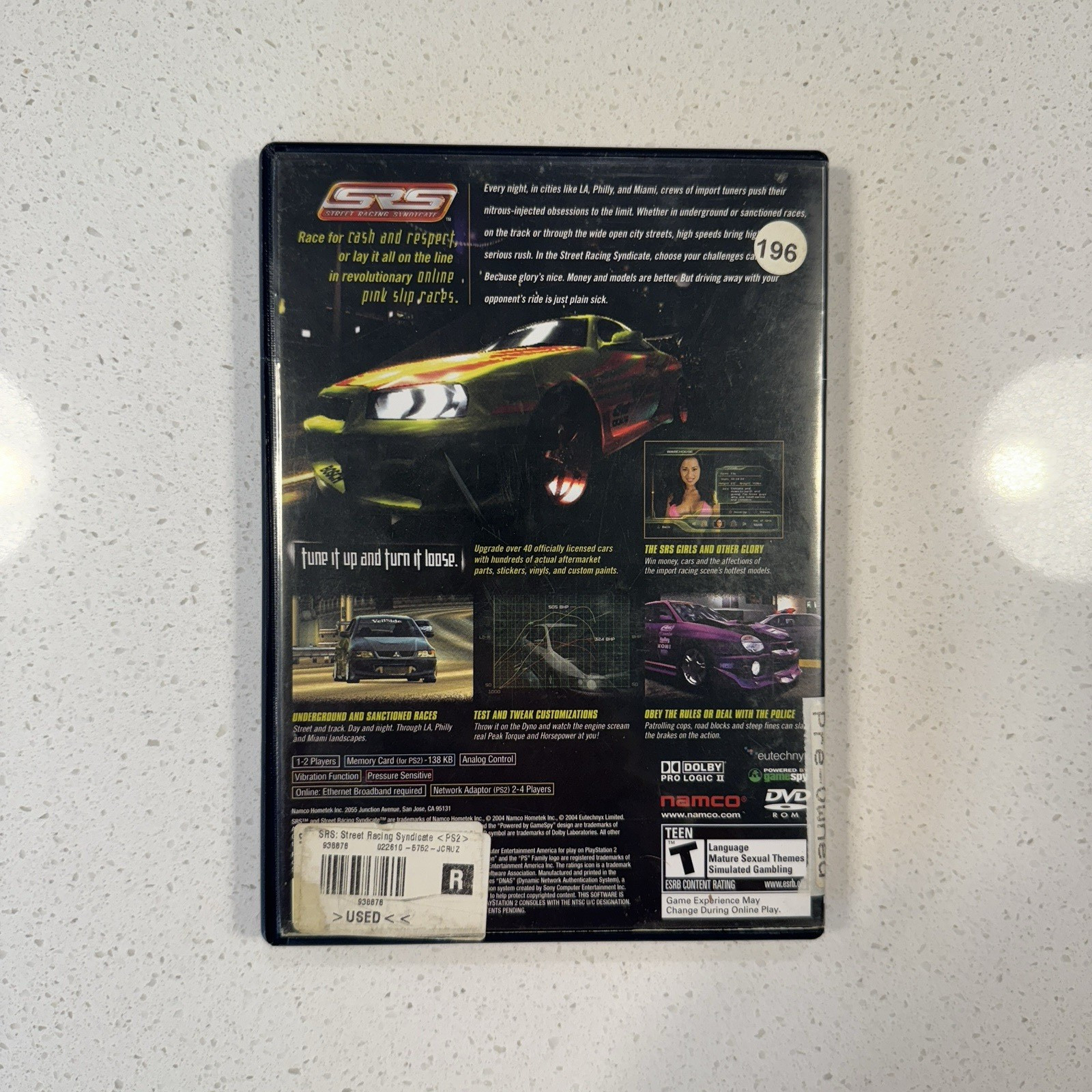SRS: Street Racing Syndicate (Sony PlayStation 2, 2004) PS2 Complete CIB Tested!