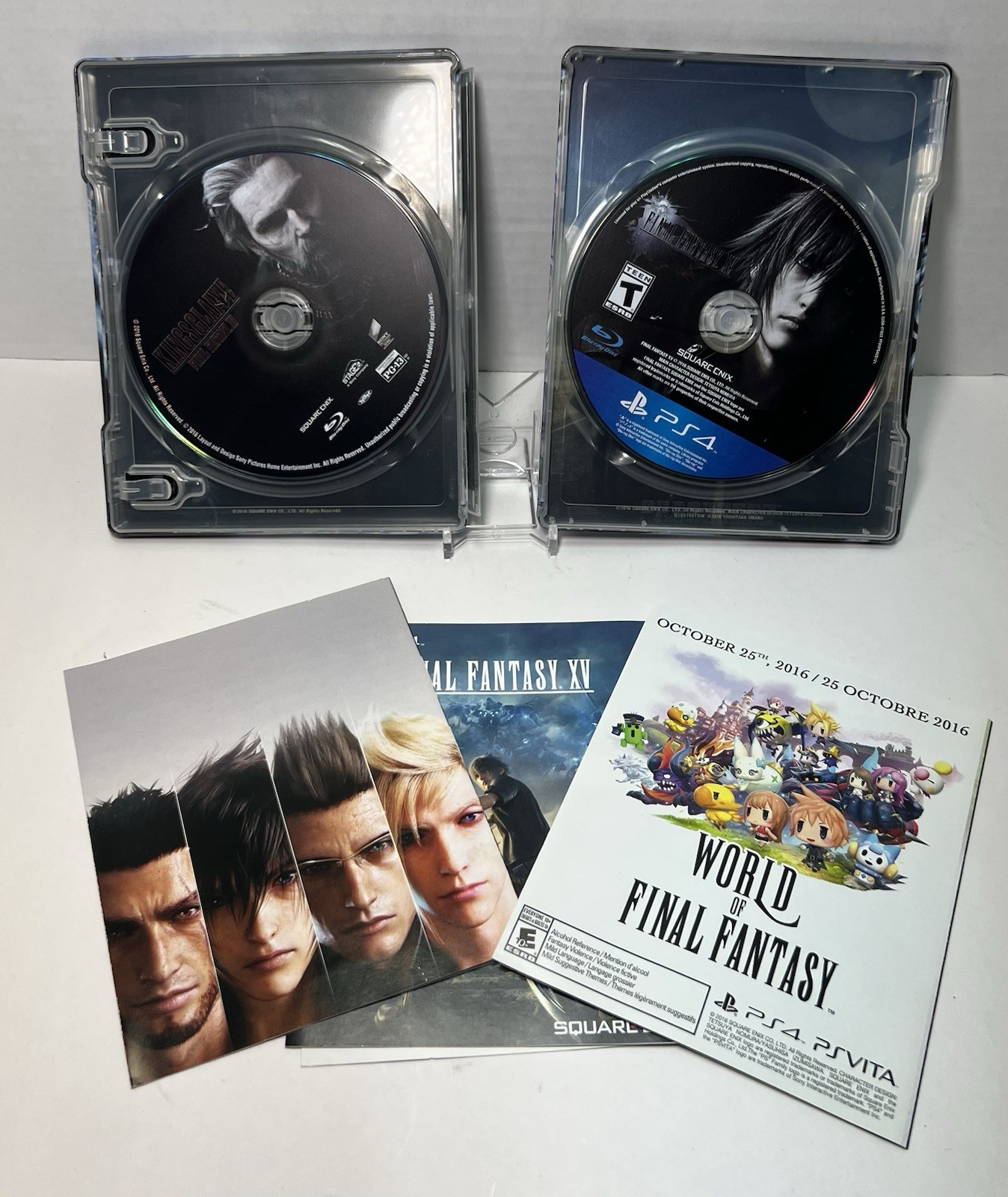 Final Fantasy XV Deluxe Edition PS4 SteelBook Complete CIB ••