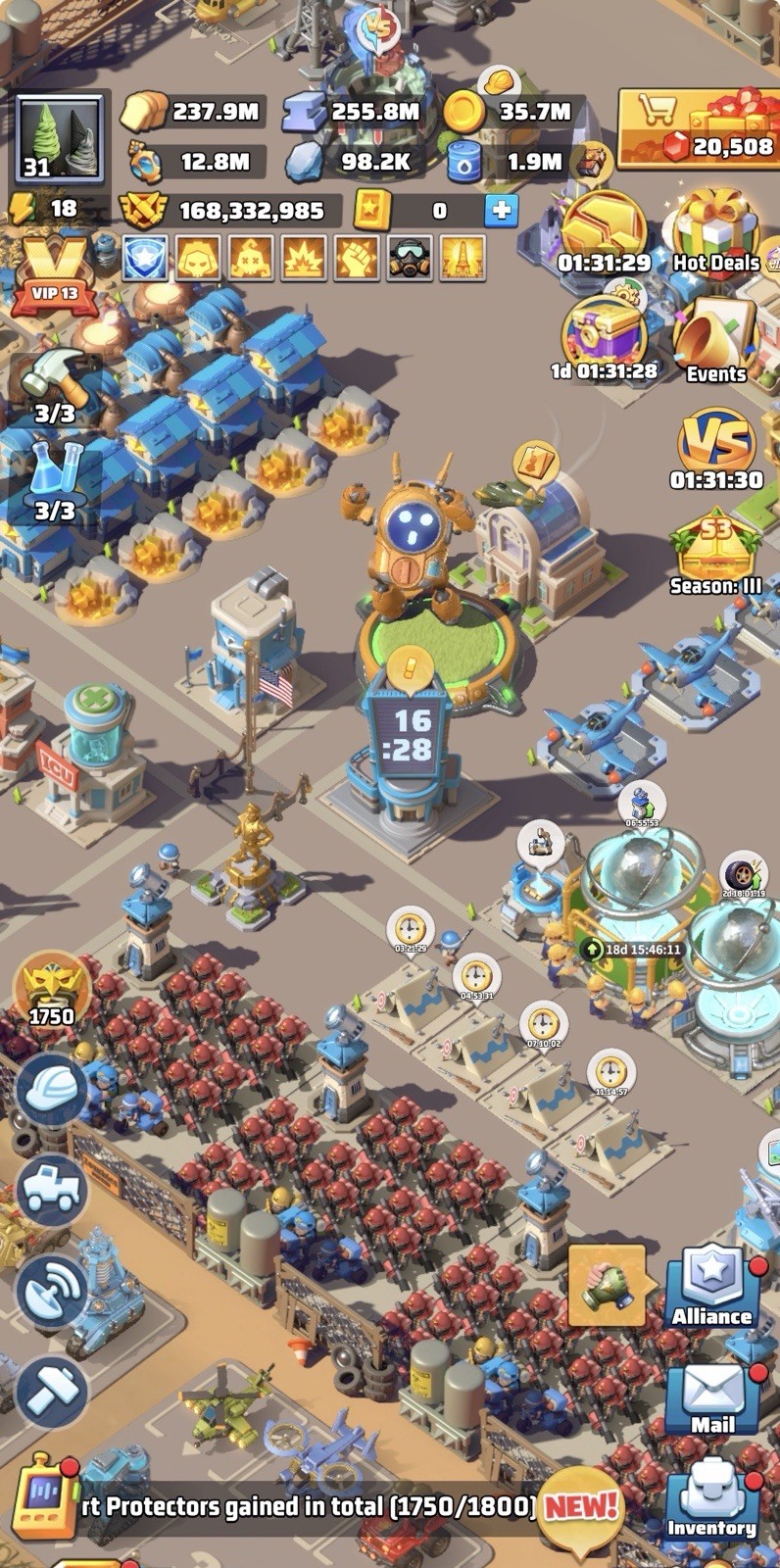 Last war level 31 server 136x Android iOS High-Level Heroes Multiplayer
