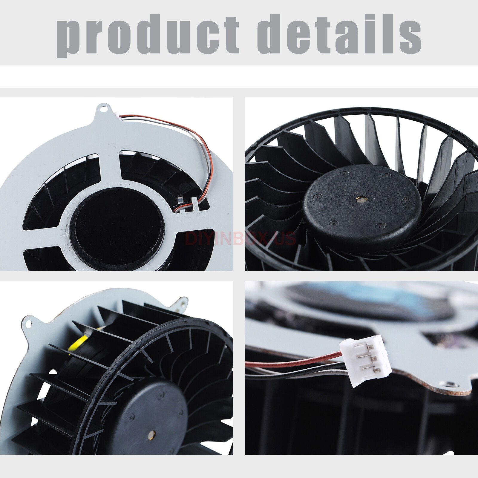 Internal Cooling Fan Replacement for Sony PlayStation 5 PS5 23 blades 3-Pin 12V