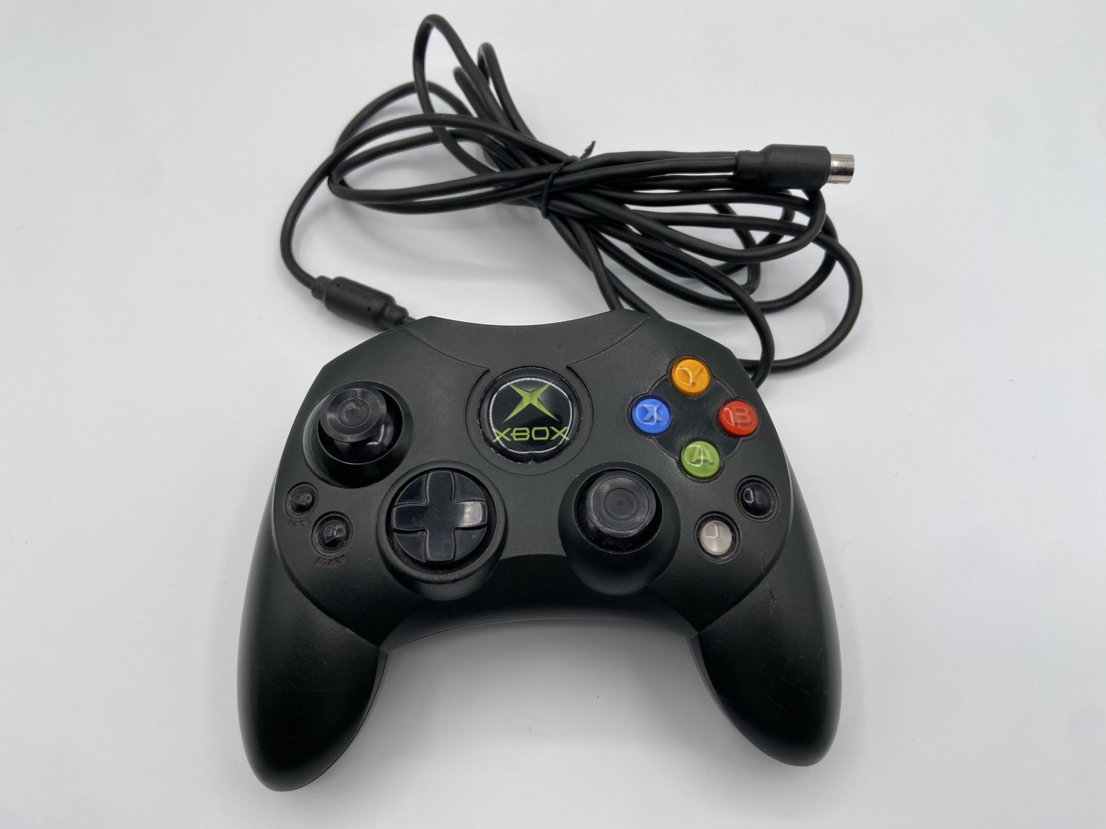 Original Microsoft Xbox Controller S Type Black X08-69873 OEM Wired UNTESTED