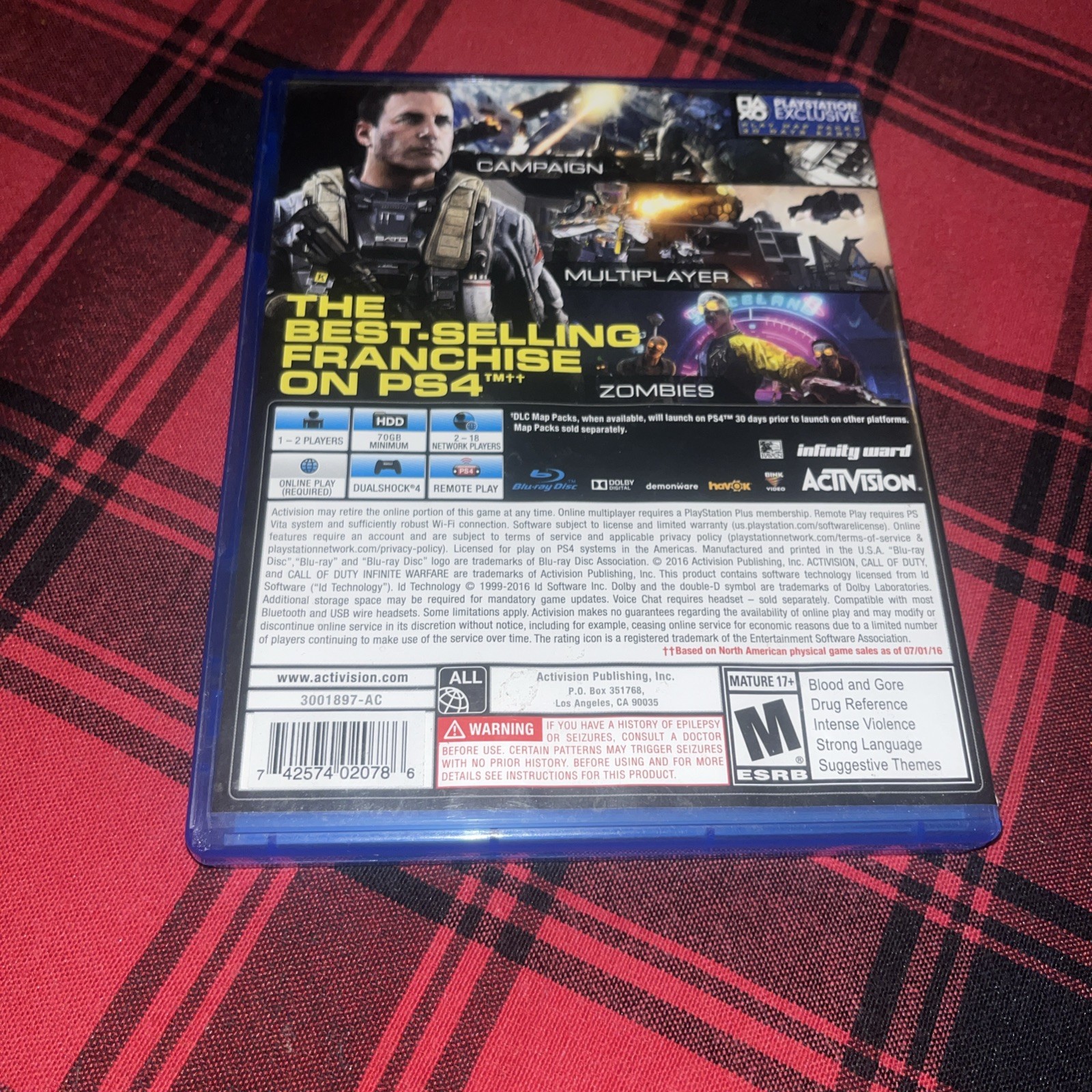 Activision Call of Duty: Infinite Warfare PS4 Shooter Online Playability M Rated