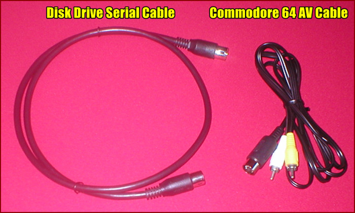 1541 Disk Drive Serial Cable & AV Cable for Commodore 64 128 (READ DESCRIPTION)