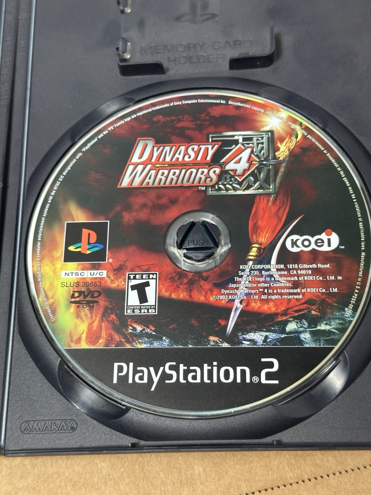 Dynasty Warriors 4 (Sony PlayStation 2, 2003) United States & Canada. W Manual