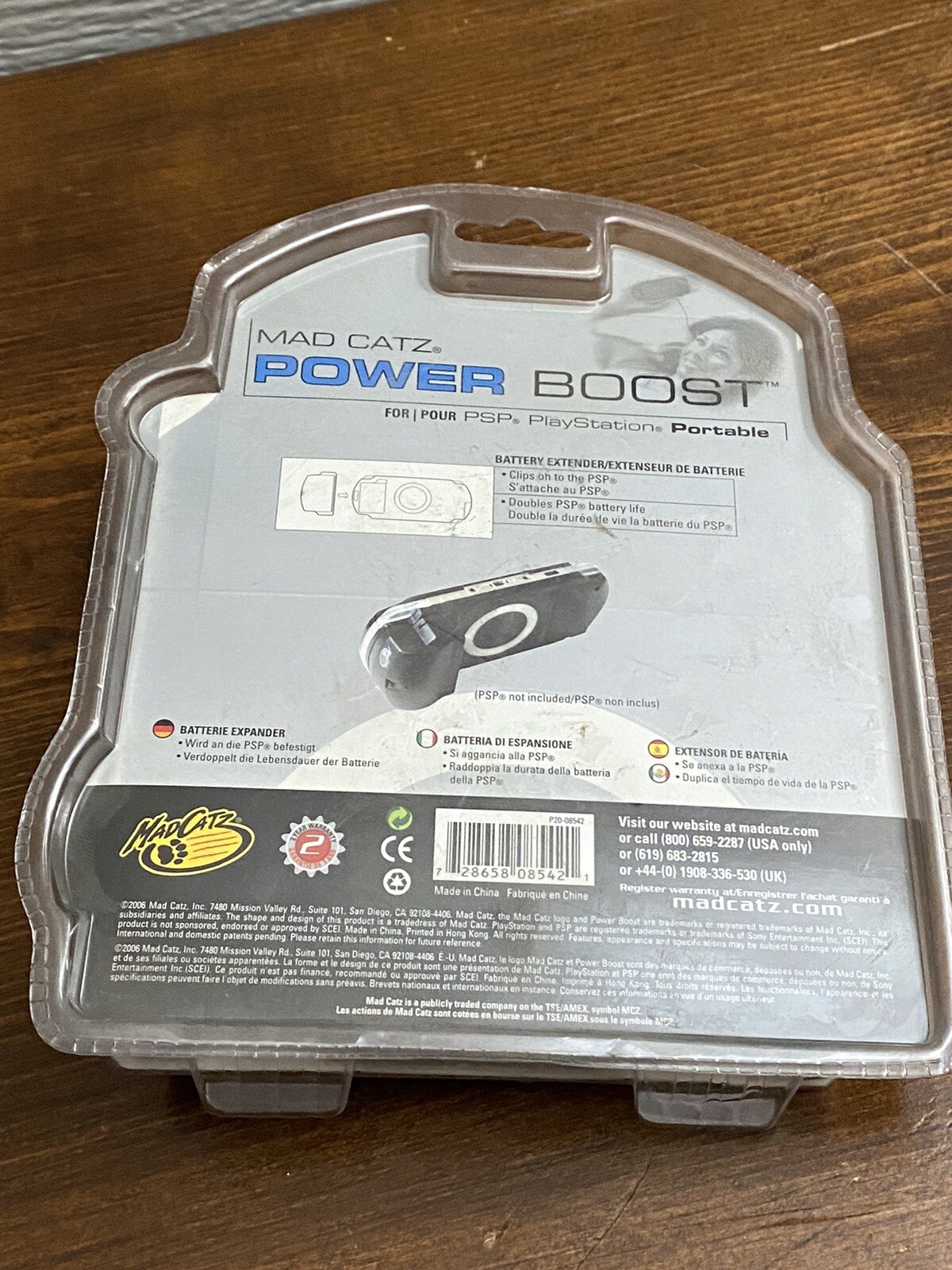 Madcatz PSP Power Booster Extended Battery Pack Extender NEW
