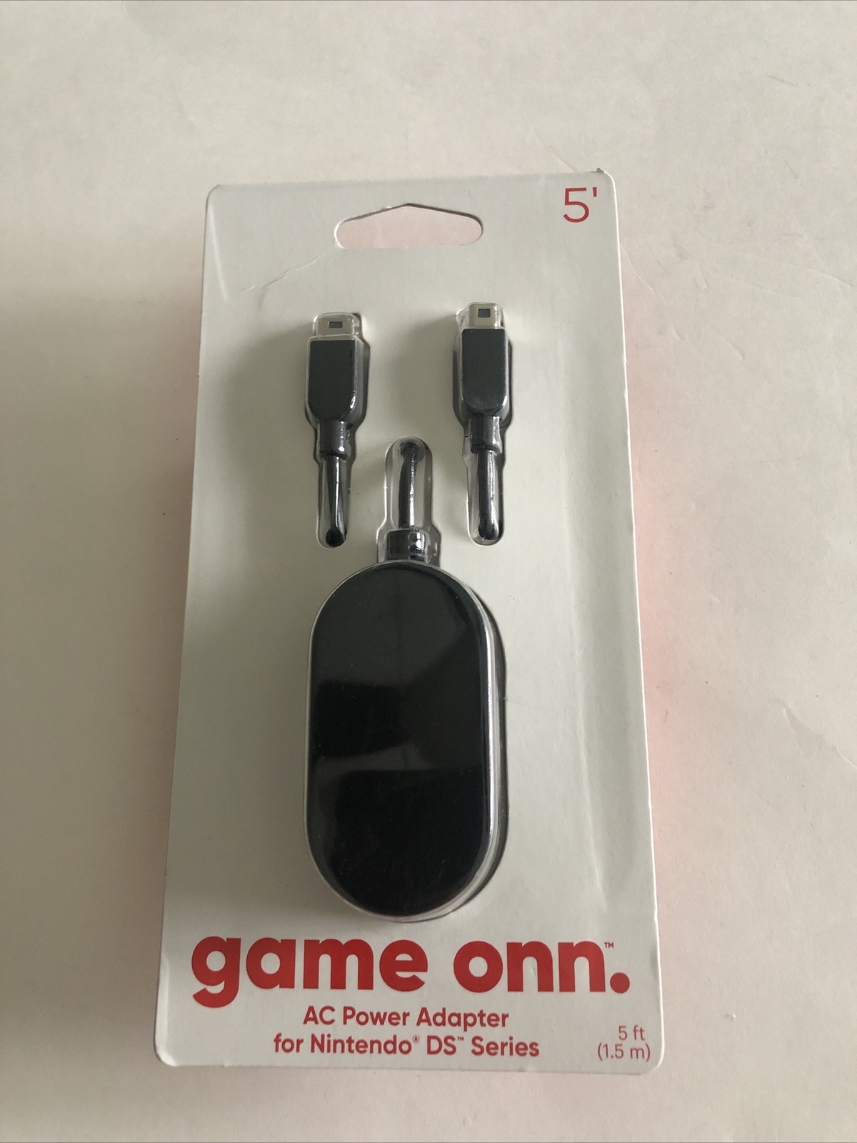 Nintendo 3DS / 2DS Power Adapter Game Onn NEW IN PACKAGE 5 Ft Cable wall charger