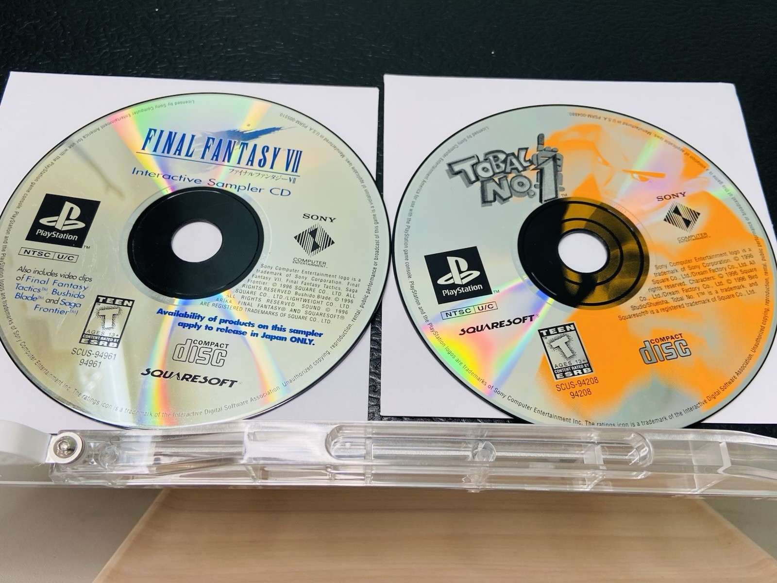 Tobal No 1 PS1 Sony PlayStation 1 With Final Fantasy Demo Disc
