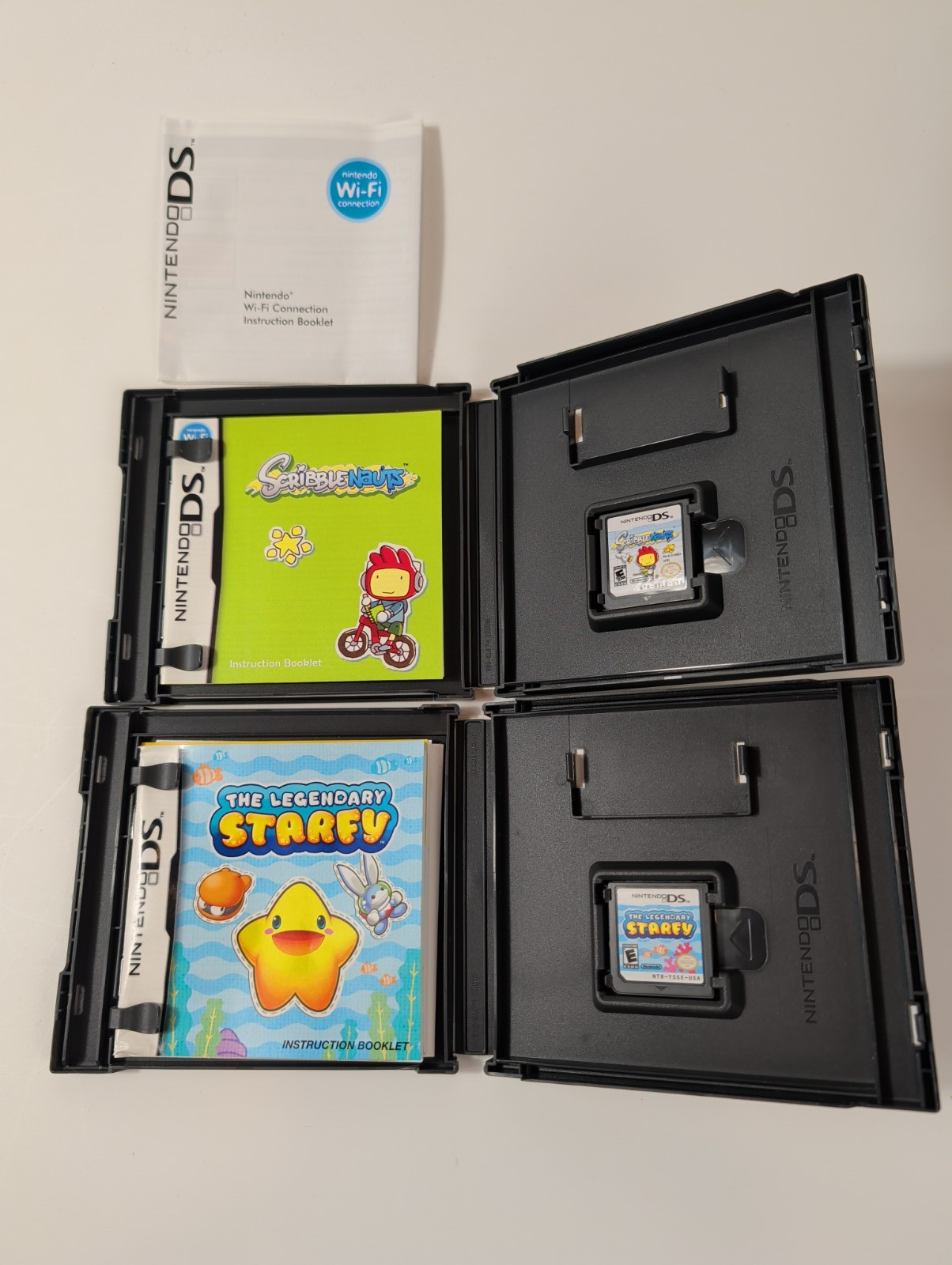 Nintendo DS Lite Metallic Rose Pink Console Bundle Game System W/ Box & 6 Games