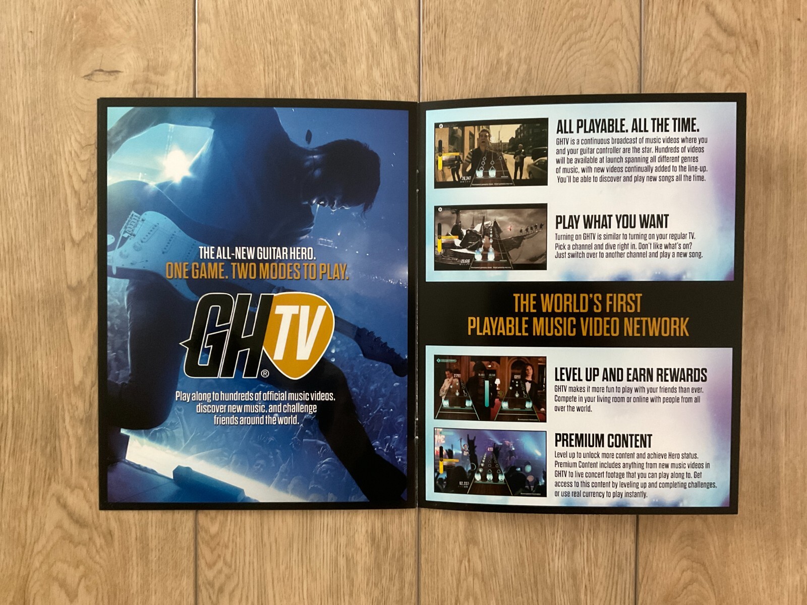 GUITAR HERO LIVE 2015 Video Game Retailer Launch Kit Glossy Promotional Booklet