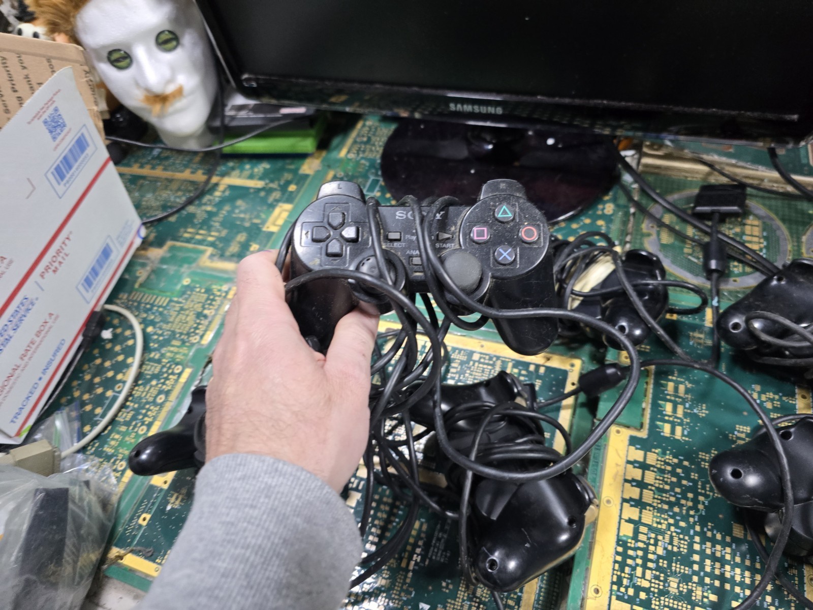 Sony PS2 Original DEFECTIVE DONOR EXACT LOT #3-Controller-CRUDE-DIRT-RUST-PARTS