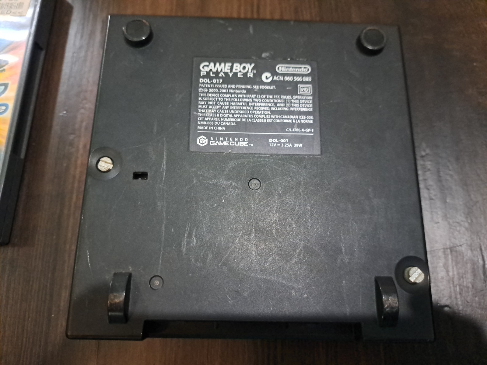 Nintendo GameCube Game Boy Player DOL-017 OEM Black Adapter w/ Bypass Disc