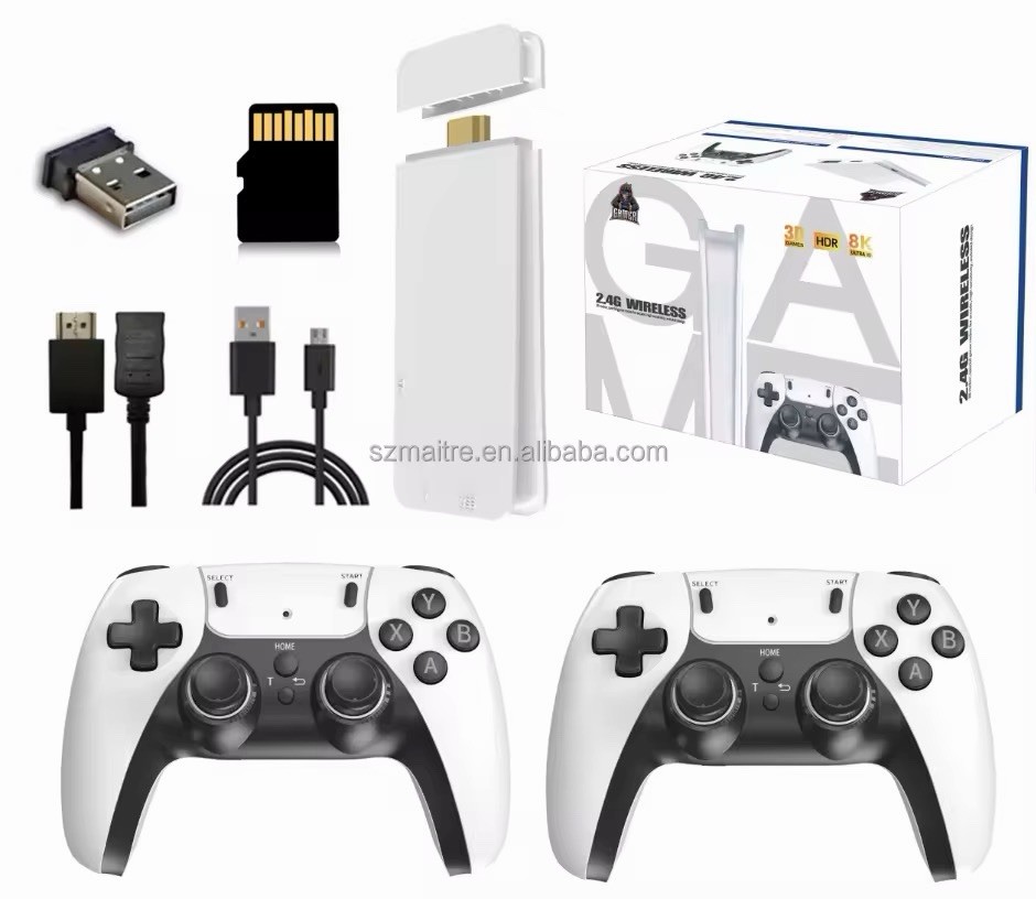 4K Ultra HD Arcade Hub 64G Two Player Offline TV Gaming Console Plug & Play Gift
