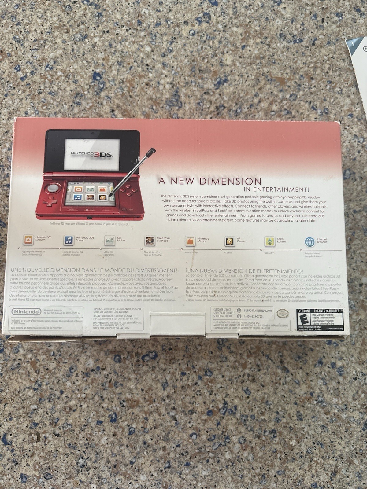 Flame Red Nintendo 3DS System Console CIB Complete IN Box! Tested Free shipping