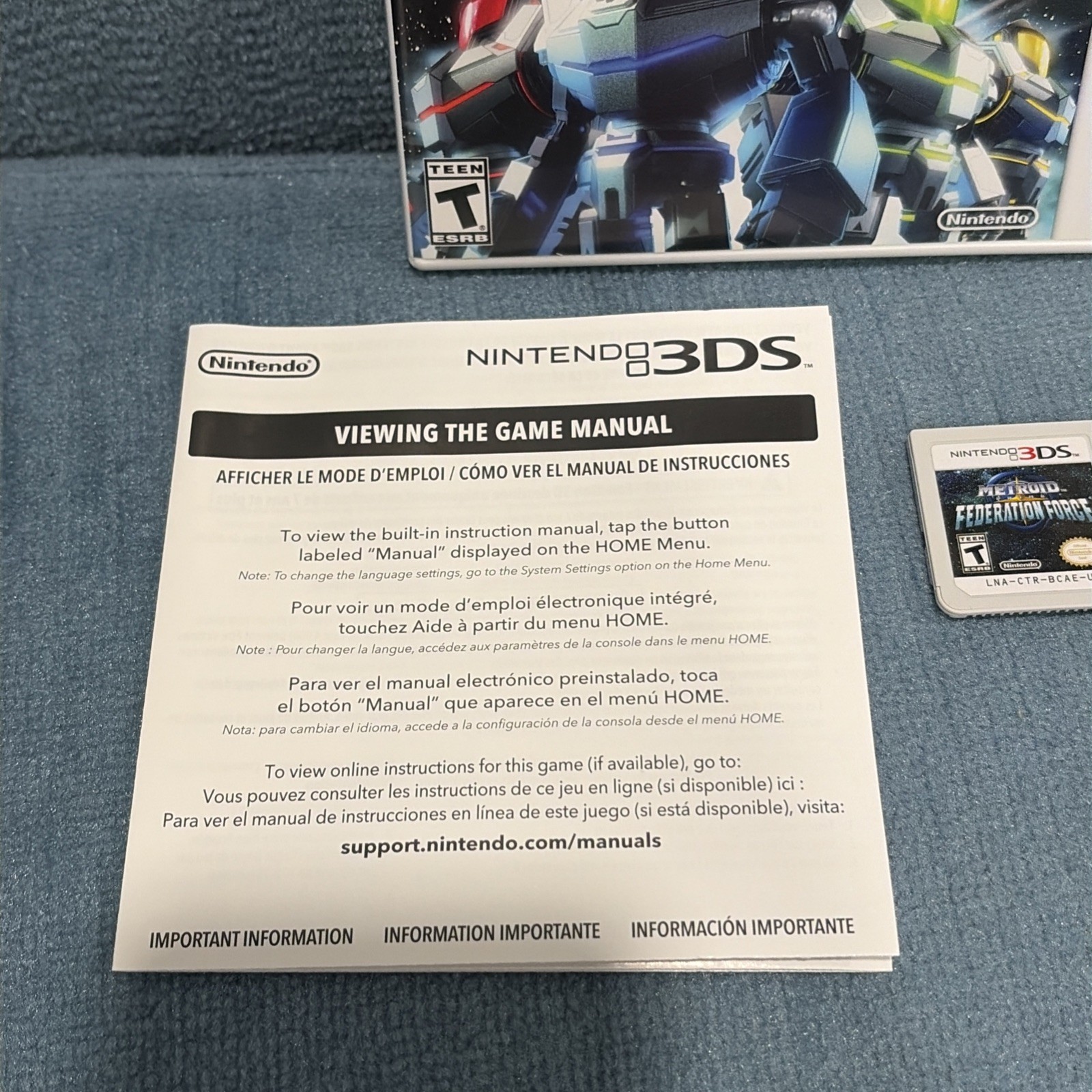Metroid Prime: Federation Force (Nintendo 3DS, 2016) CIB Tested CLEAN