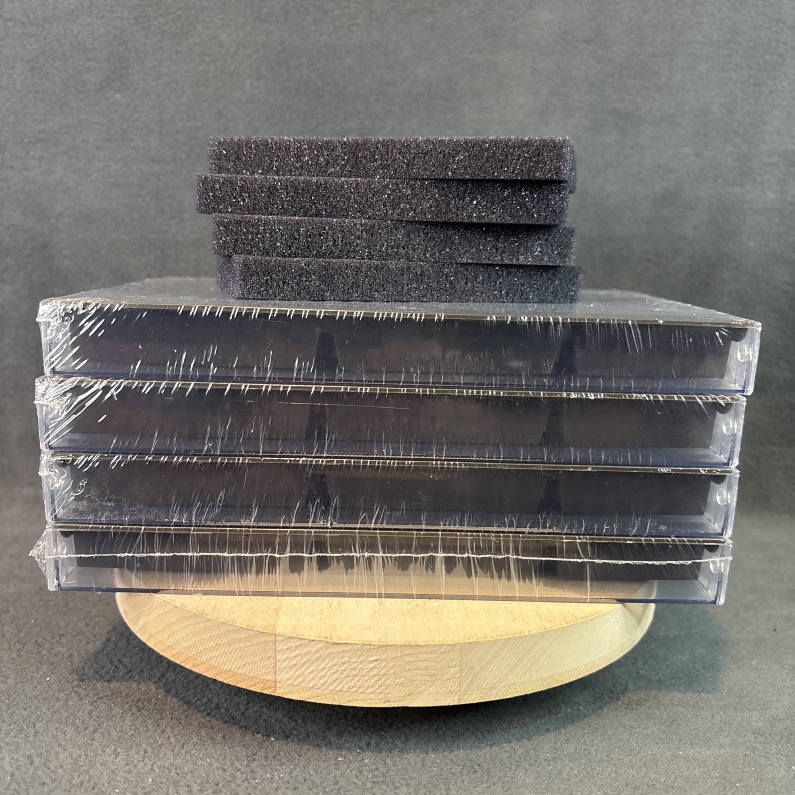 4x Long Box Replacement Cases & Foam for PlayStation 1, SEGA CD & Saturn – New