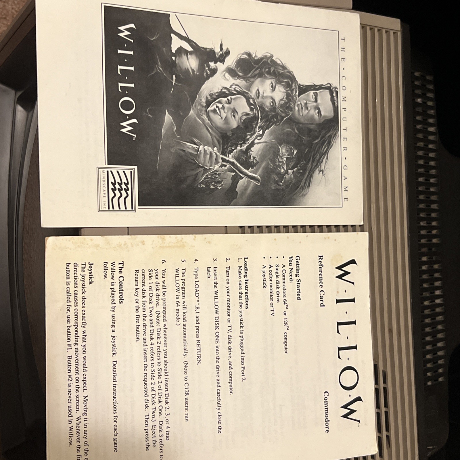 1988 WILLOW Mindscape Commodore 64/128 PC RARE UNTESTED