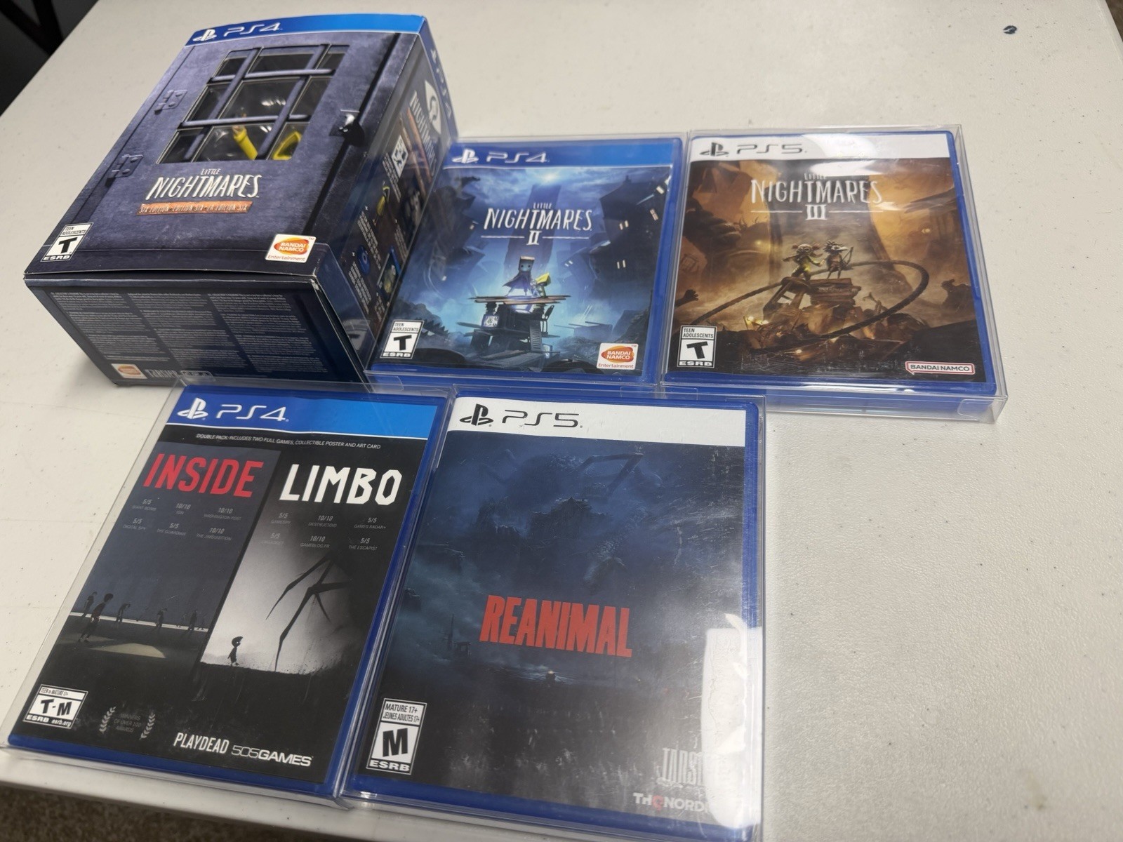 PS4 PS5Horror Lot Little Nightmares, II, III, Six Edition Inside Limbo, Reanimal