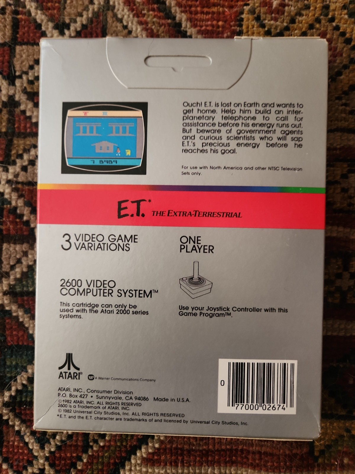 E.T. The Extra-Terrestrial (Atari 2600, 1982) – Brand New Sealed