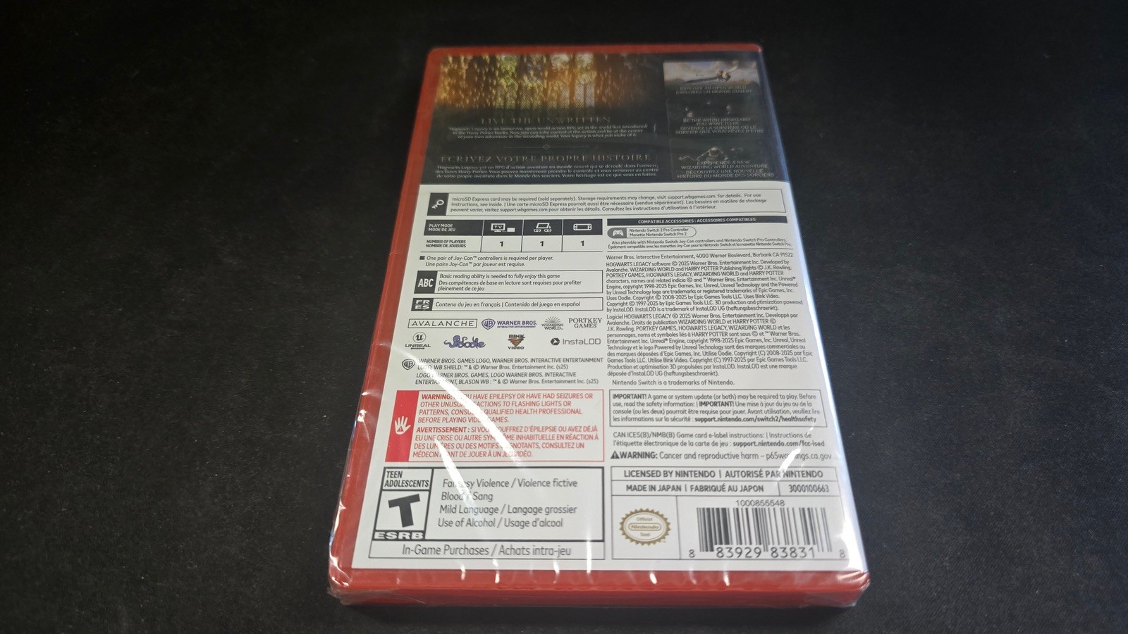 Hogwarts Legacy Warner Bros. WB Games Nintendo Switch 2 Brand New Sealed!