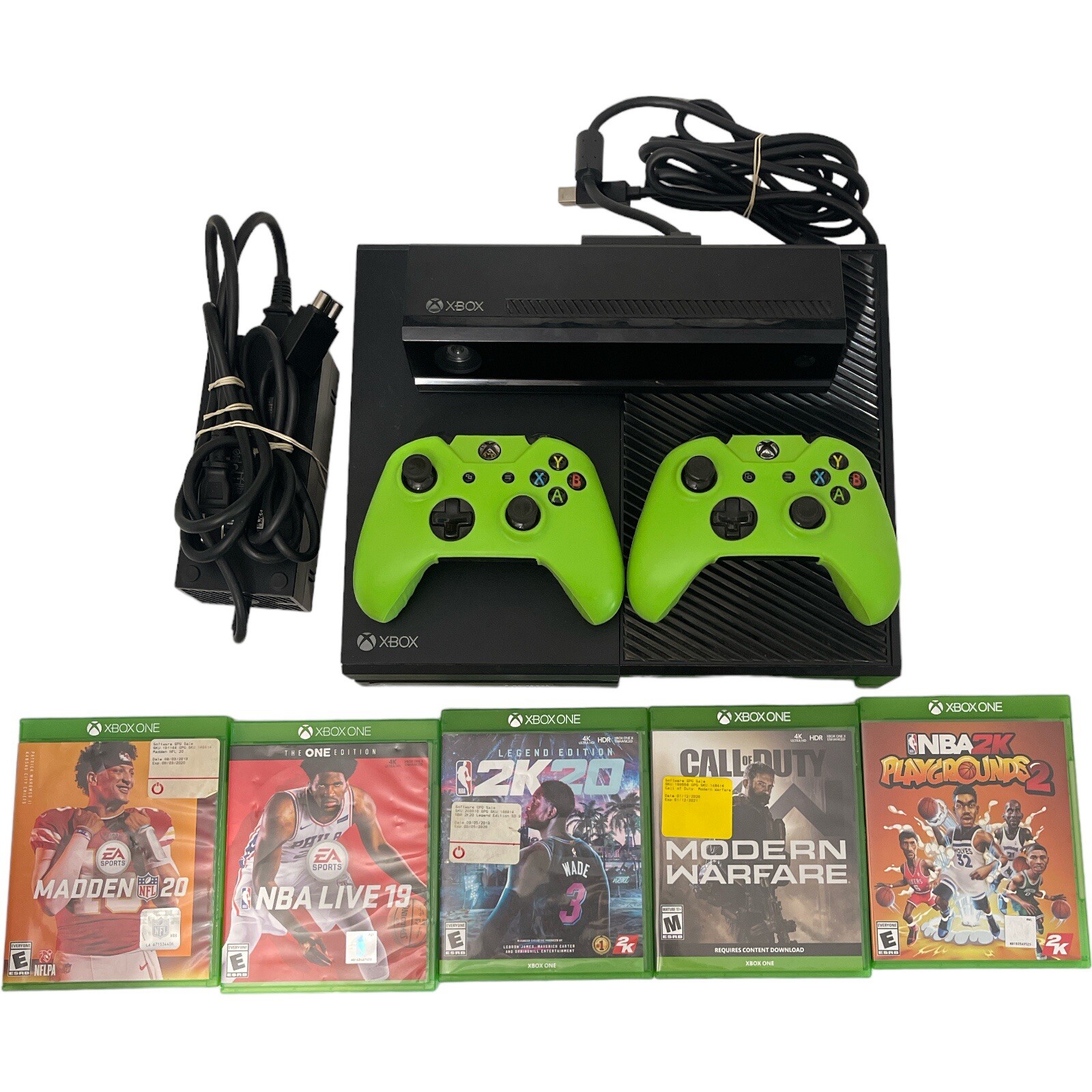 Microsoft Xbox One Console Model 1540 Pwr Cord 2 Controller Cables Game Bundle