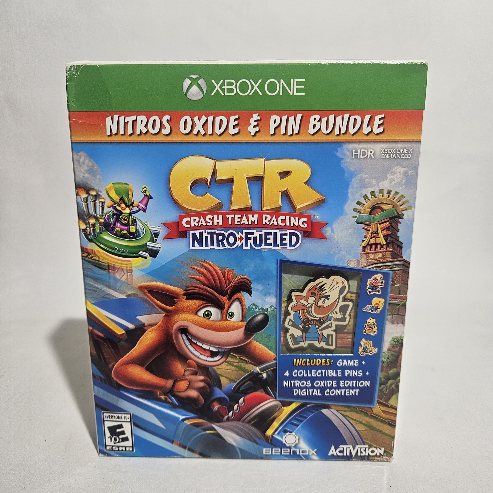 Crash Team Racing: Nitro Fuled Microsoft Xbox One Oxide & Pin Bundle NEW Sealed