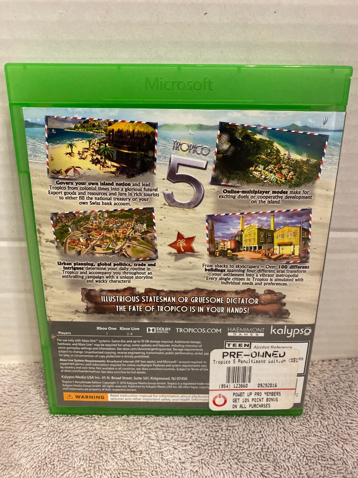 Tropico 5 Penultimate Edition (Microsoft Xbox One) Complete Tested Rated T Teen