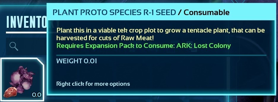 🔥ARK Survival Ascended PvE Plant Proto Species R – Seed (meat seed)