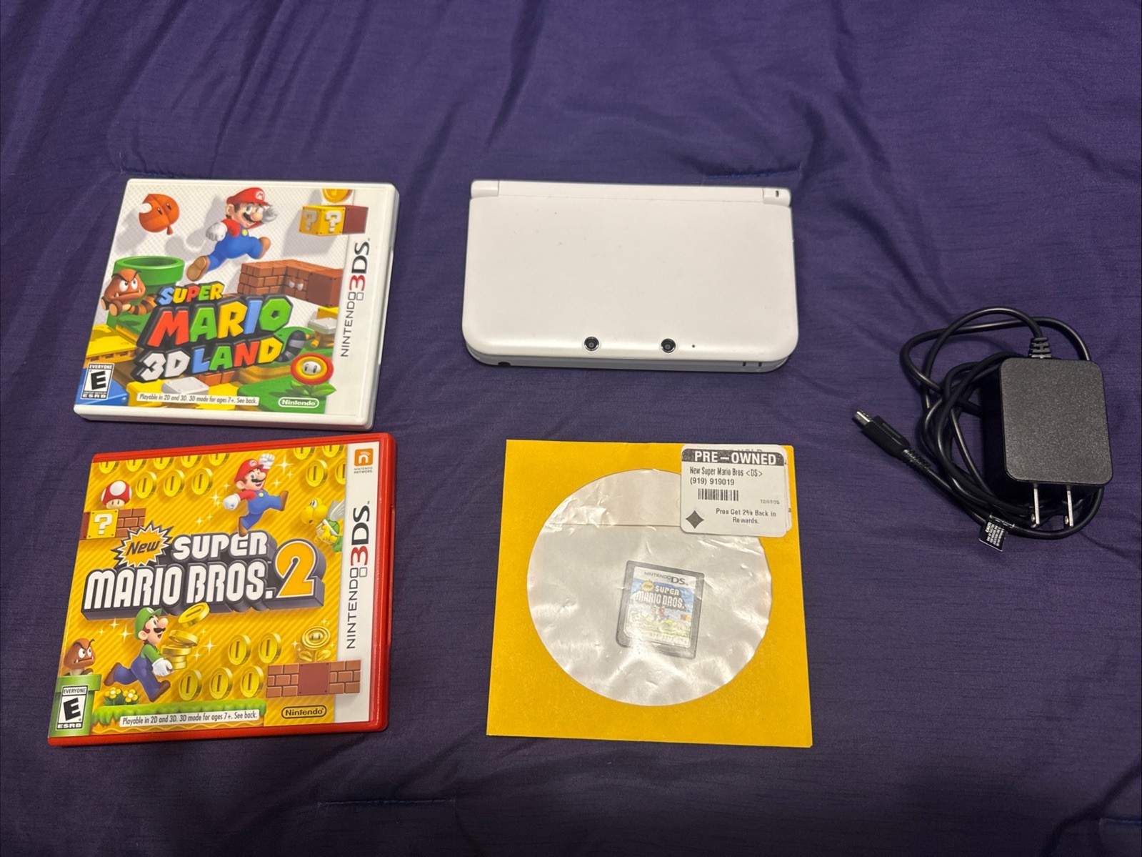 Nintendo 3DS XL / LL *Region Free*— 3 Games Included + Charger —Read Description