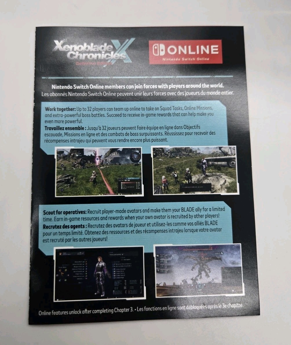 Xenoblade Chronicles X: Definitive Edition (Nintendo Switch, 2025) Complete CIB