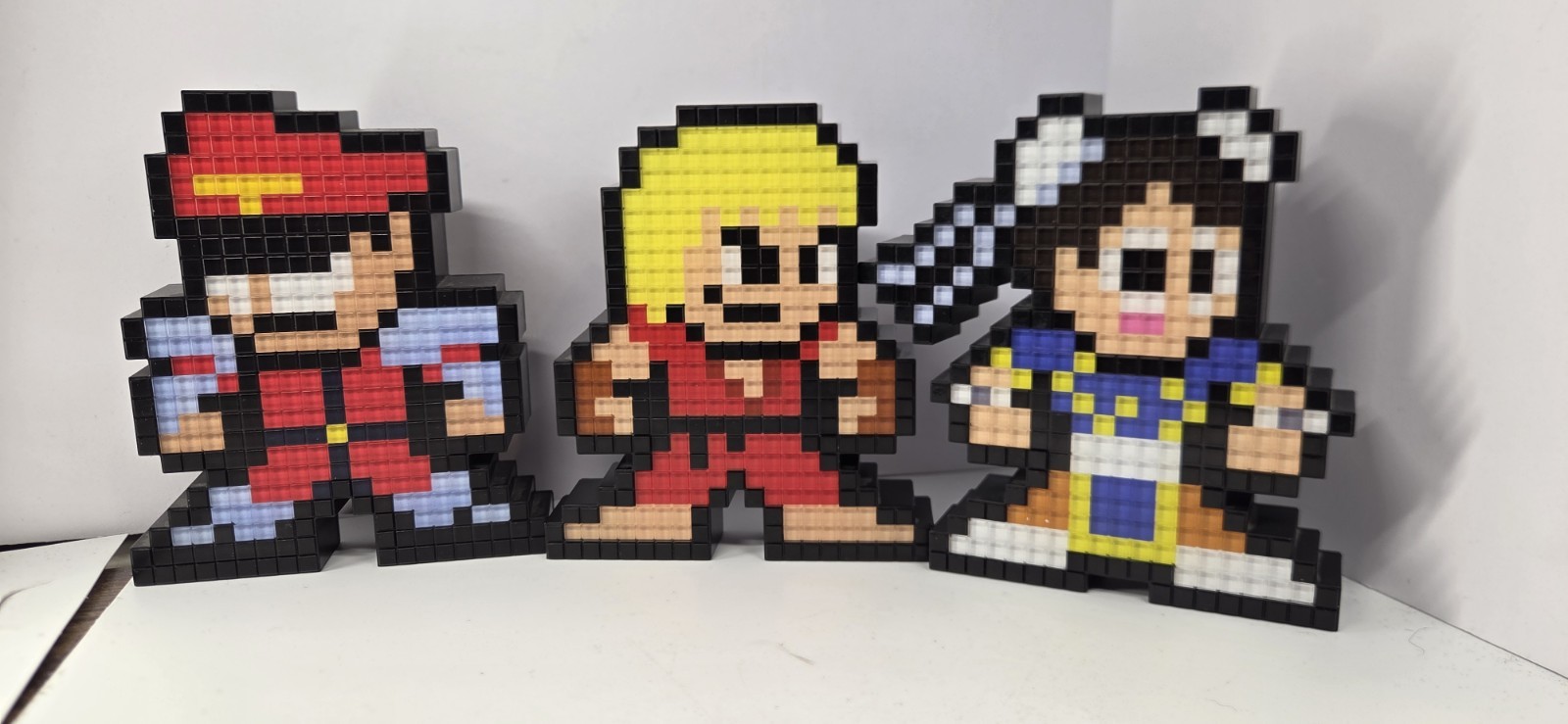 Street Fighter Light Up PDP Pixel LOT 3pcs Pals Tested. Chun-Li , KEN, Bison 🔋